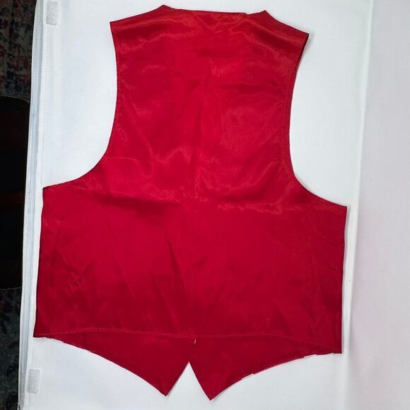 Vintage Blondettes Red White Hearts Valentine's Day Vest OSFM Measures Like Med - Picture 8 of 11